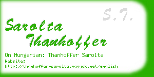 sarolta thanhoffer business card